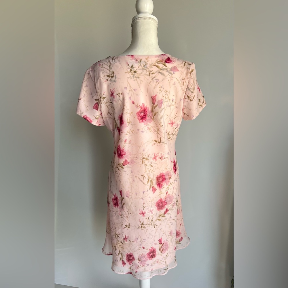 Jessica Howard Pink Floral Chiffon Dress - Picture 2 of 8